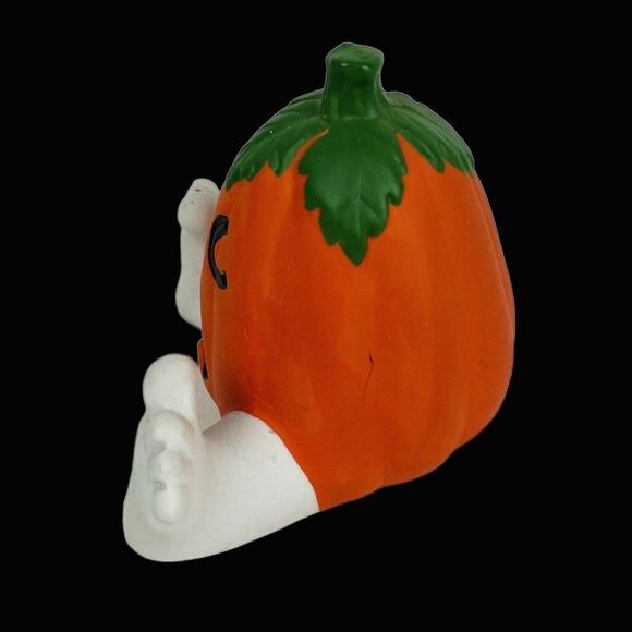 Vintage Anthropomorphic Crying Pumpkin Figurine Halloween Jack O Lantern Autumn - Picture 4 of 7